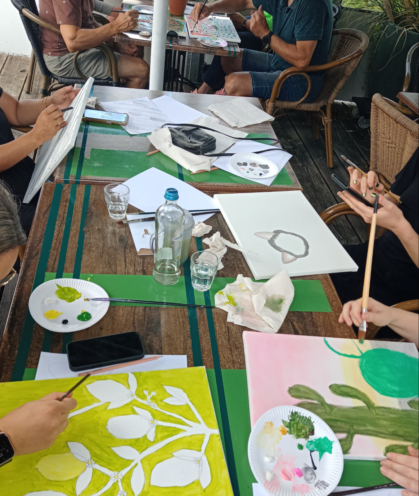 workshop schilderen op canvas