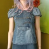 denimtoppuffsleeve