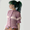 pinkcardigancrochetrozevest328