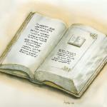 Tekening boek met droste effect- drawing book with trhe droste effect