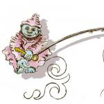Mannetje met sleutel en hengel - little man with key and fishing rod