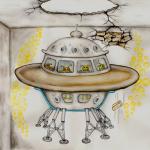 Ruimteschip aliens - spaceship aliens