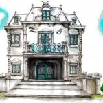 Villa happ aquarel