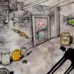 concept ontwerp enge kelder - concept drawing scary basement